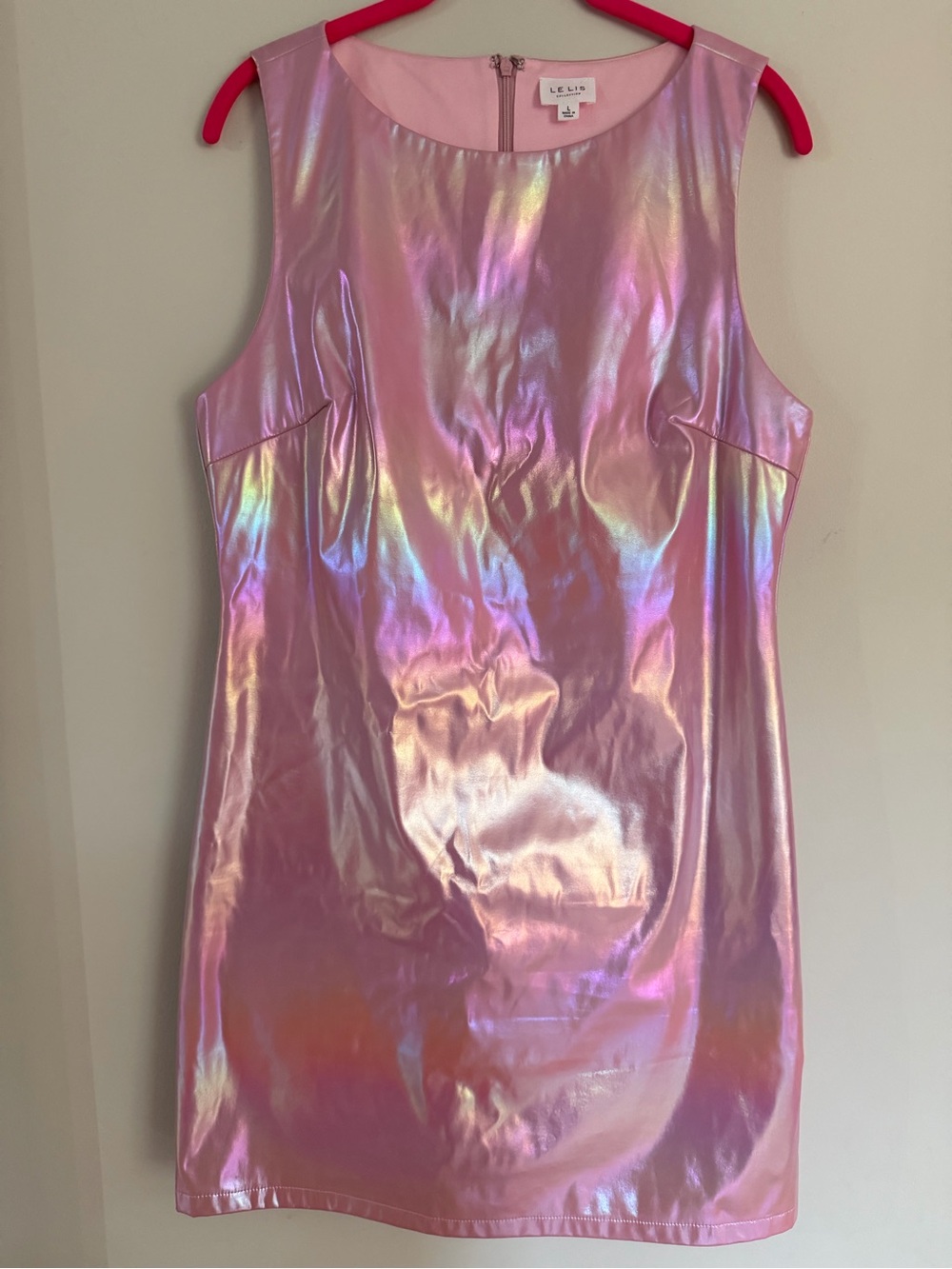 Le Lis Pink Iridescent Dress Women’s L Large